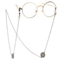 Bronze-colored metal non-slip chain, with a hollow circle, for glasses and masks GL127