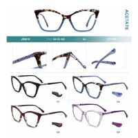 Combined frames for glasses, acetate + metal, with spring hinges  Big City JB6010