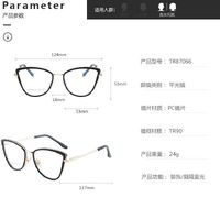 Оправа для очков комбинированная (металл + TR90) с защитой от синего света, с флексом FA87066