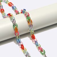 Acrylic non-slip chain, transparent color, for glasses and masks GL1693