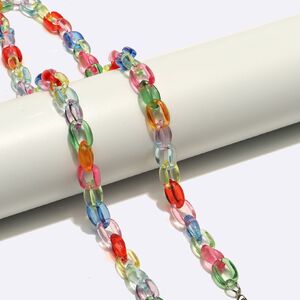 Acrylic non-slip chain, transparent color, for glasses and masks GL1693
