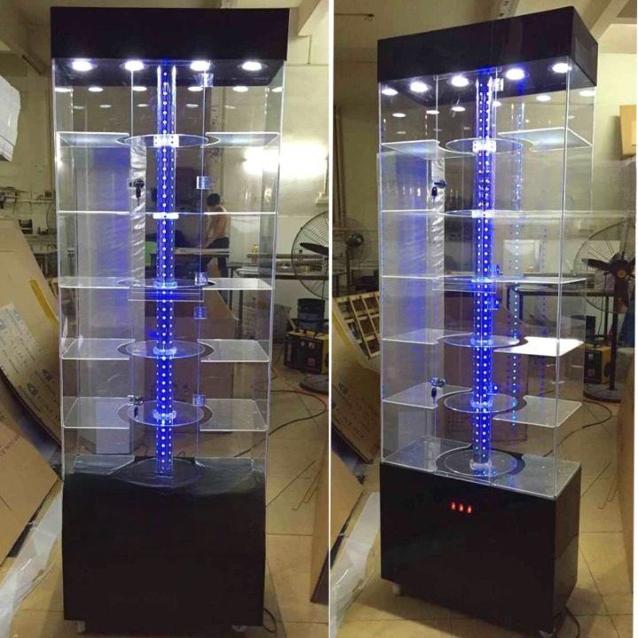 Acrylic floor rotating display stand for glasses, frames, cases and accessories 18006F-1, size 176 * 58 cm