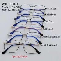 Оправа металлическая ультратонкая мужская с флексом Wilibolo G95-278
