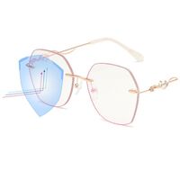 Metal rimless glasses with Blue ray cut 2875-GT