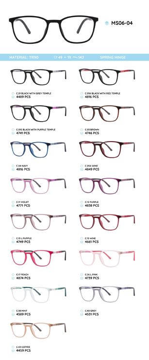 TR-90 plastic frames for glasses MS06-04