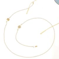 Металлическая нескользящая цепочка, со стразами и жемчужным шаром, для очков и масок GL265