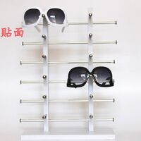 Tabletop PVC veneer glasses stand for 6 / 8 / 10 / 12 slots (random selection)