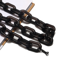 Толстая чёрная акриловая цепочка для очков GB070