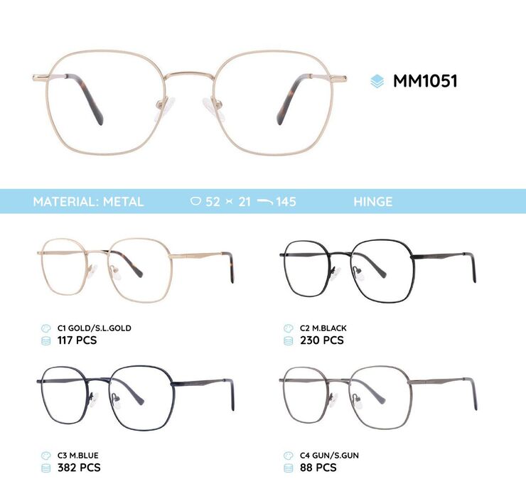 Metal men's frame for glasses MM1051