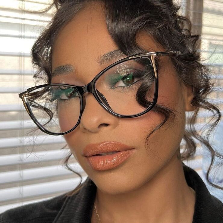 Очки комбинированные (пластик+металл) женские с защитой от синего света 8029-PN