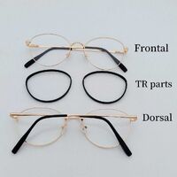 Оправа металлическая ультратонкая женская с флексом и стразами Wilibolo K6801