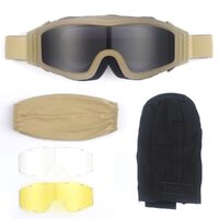 Safety shockproof tactical anti-fog goggles, set with 3 lens, 战术-ESCS海绵-套装-DX