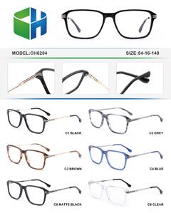 Plastic acetate frame with spring hinges CH6204-DA