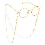 Gold-colored metal non-slip chain, for glasses and masks GL477