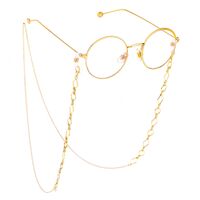 Gold-colored metal non-slip chain, for glasses and masks GL477
