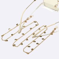 Gold-colored metal non-slip chain, with cooper shell, for glasses and masks GL1462