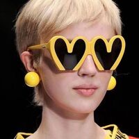 Plastic heart-shaped sunglasses Elit 68159-EL