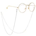 Metal non-slip chain, with pearl, for glasses and masks GL224