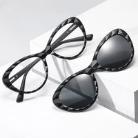 Оправа пластиковая с флексом + поляризационная солнцезащитная насадка (клипон) на магните El Dorado EL2350D