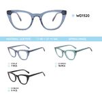 Plastic acetate eyeglasses frame for women with spring hinges WD1520