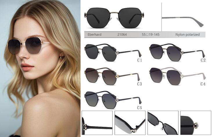 Polarized metal sunglasses with nylon lenses Eberhard EH21064