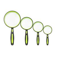 Magnifier, magnifying glass with handle 双色橡胶柄放大镜-4-XX, diameter 50mm, 60mm, 75mm, 100mm, magnification: 10Х, 8Х, 6Х, 5Х