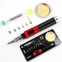 Soldering kit, 12 items, with gas soldering pen VA-105K