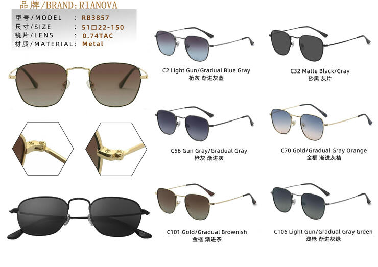 Polarized metal sunglasses Rianova RB3857