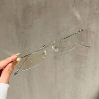 Очки для чтения безободковые металлические титановые сверхлегкие с защитой Blue Ray Cut KY0632-D, диоптрии от 0.00 до +4.00