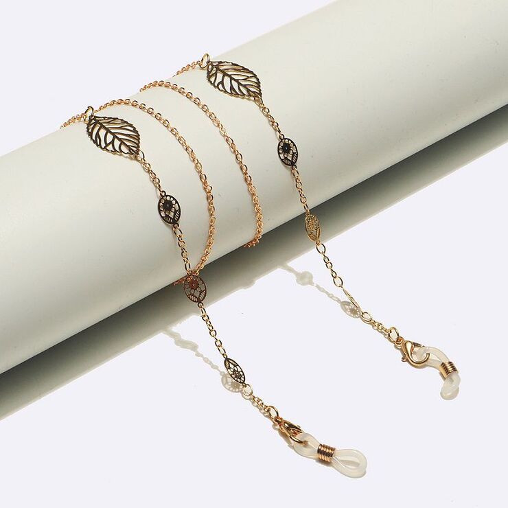 Gold-colored metal non-slip chain, for glasses and masks GL1630