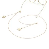 Металлическая нескользящая цепочка золотого цвета, с подвеской в форме ромашки, для очков и масок GL1030