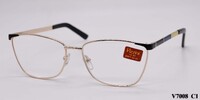 Women's metal elegant eyeglasses with flex hinges Vizzini V7008