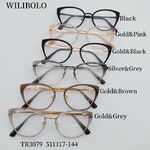 Metal + TR90 plastic ultrathin women's frames with spring hinges Wilibolo TR3079