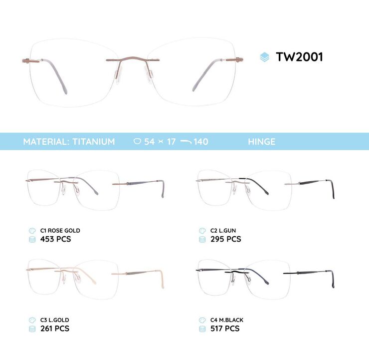Оправа металлическая титановая TW2001