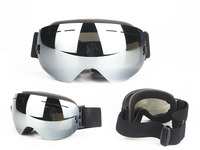 Ski goggles with big spherical panoramic double anti-fog mirror H106-1