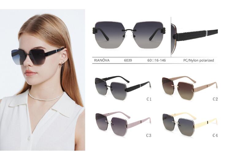 Polarized plastic sunglasses with nylon lenses Rianova R6039
