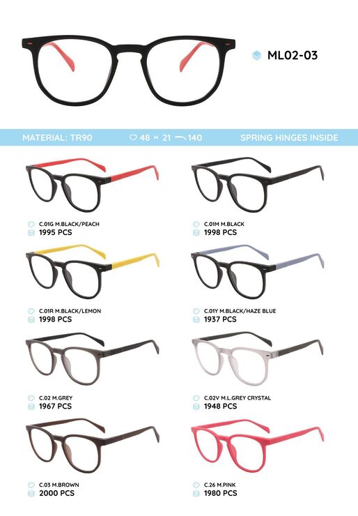 TR-90 plastic frames for glasses ML02-03