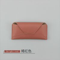 Genuine leather glasses case with microfiber lining ZY016