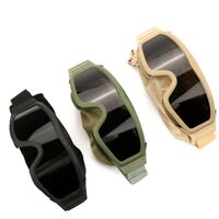 Safety shockproof tactical goggles +2 caps 战术-E风镜3片套装