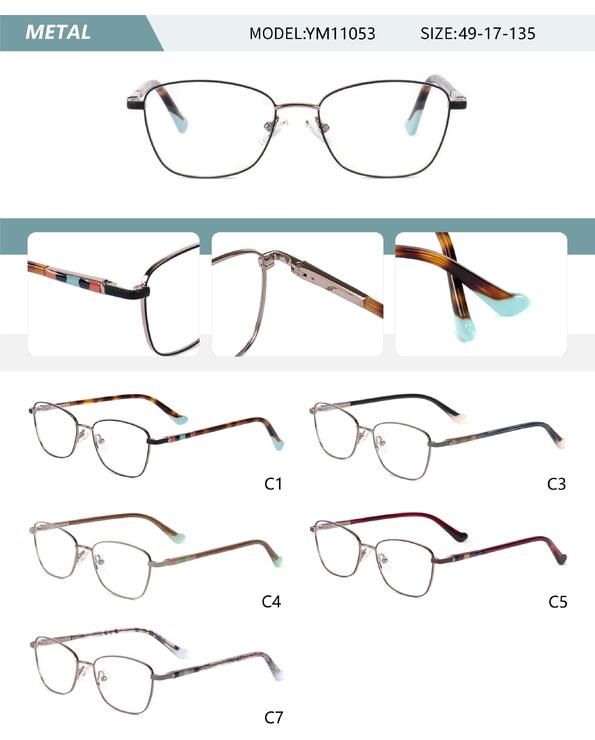 Оправа металлическая женская с флексом YM11053-DA