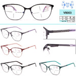 Очки готовые в металлической оправе Vizzini V8003, линзы Blue Block, диоптрии от от +0.75 до +4.00 (шаг 0.25); от -1.00 до -8.00 (шаг 0.25)