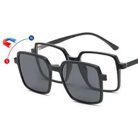 TR90/PC plastic frame + 5 polarized sun protection magnet clip-on set + leather bag El Dorado EL9506