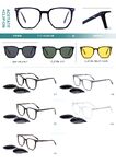 Plastic acetate frame with flex hinges + polarized clip-on Big City F3006S