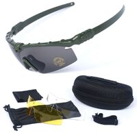 Safety shockproof tactical goggles +3 caps 军迷6色3.0套装