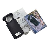 Лупа складная с универсальной подсветкой 21008A-XX, диаметр: 21 мм, увеличение: 45X