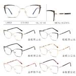 Metal + acetate frame for glasses with spring hinges Landi LD-G19-003