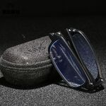 Folding plastic reading glasses JY101 with Blue ray cut protection with case, diopters from +1.00 to +4.00, RMC=62-64