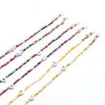 Multicolor rice bead glasses chain with letters GL1373