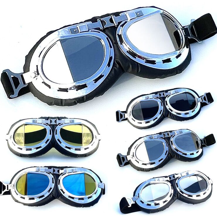 Safety shockproof sports goggles 风镜-哈雷银框-直角