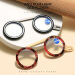 Metal eyeglasses for reading 818 Blue ray cut with soft case, diopters +2.50, PD62-64